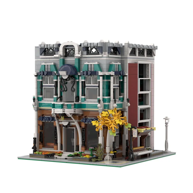 

Модель Детского конструктора MOC-36027 Libra, кафе, городская улица, вид, 2287 деталей