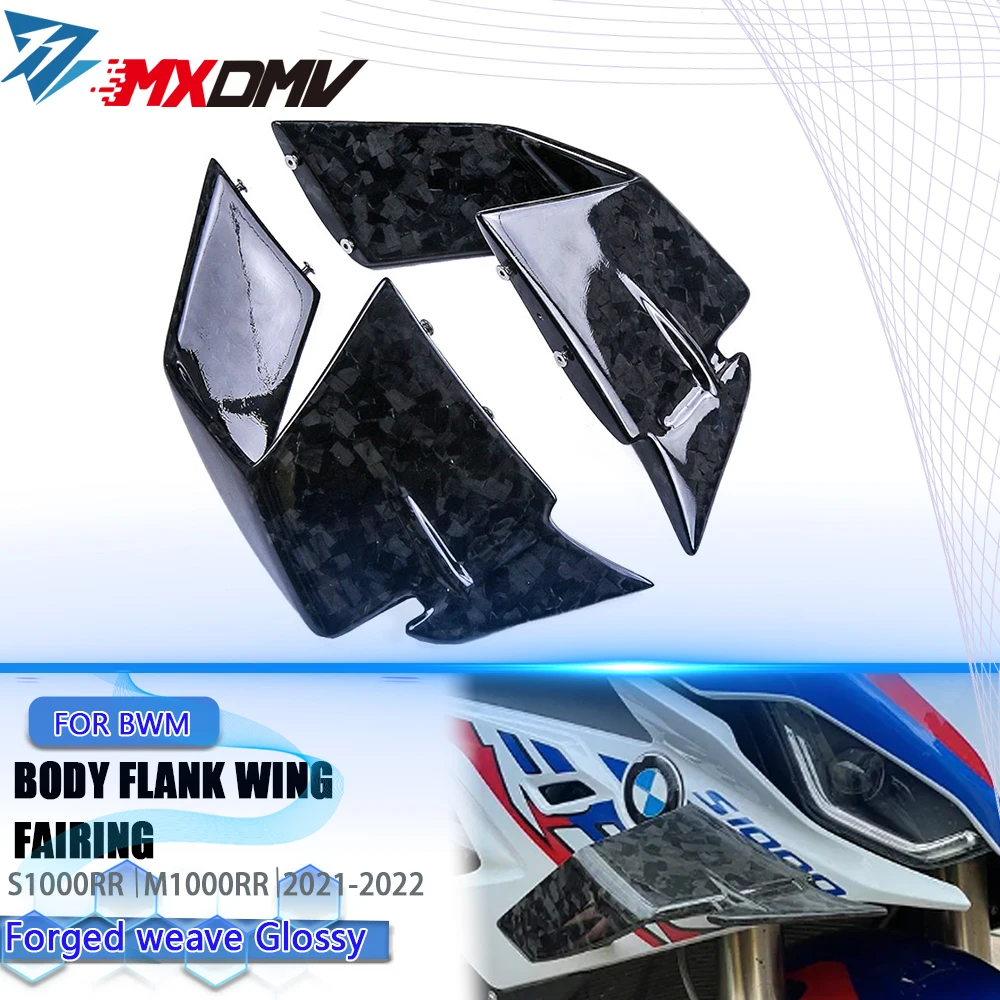 

3k Carbon Fiber Fairing Fixed Wing For BMW S1000RR M1000RR S1000 RR 2019 2020 2021 2022 Motorcycle Front Aerodynamic Winglet