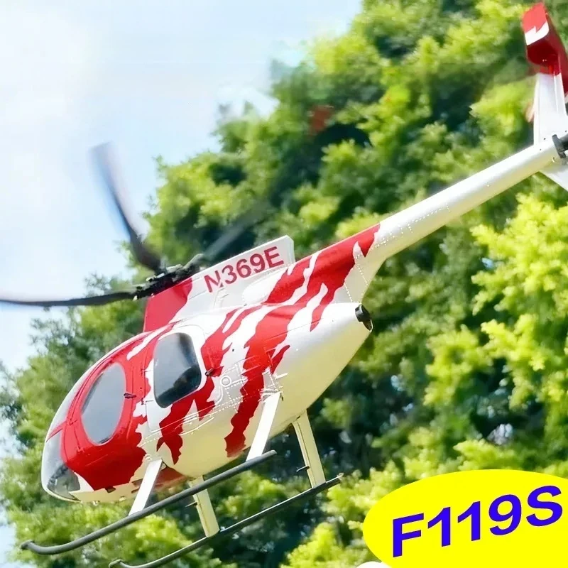 YXZNRC F119S Remote Control Helicopter Md500 Simulated Single Rotor 6 Channel Gps One Key Return Rc Aircraft For Adult Hobby