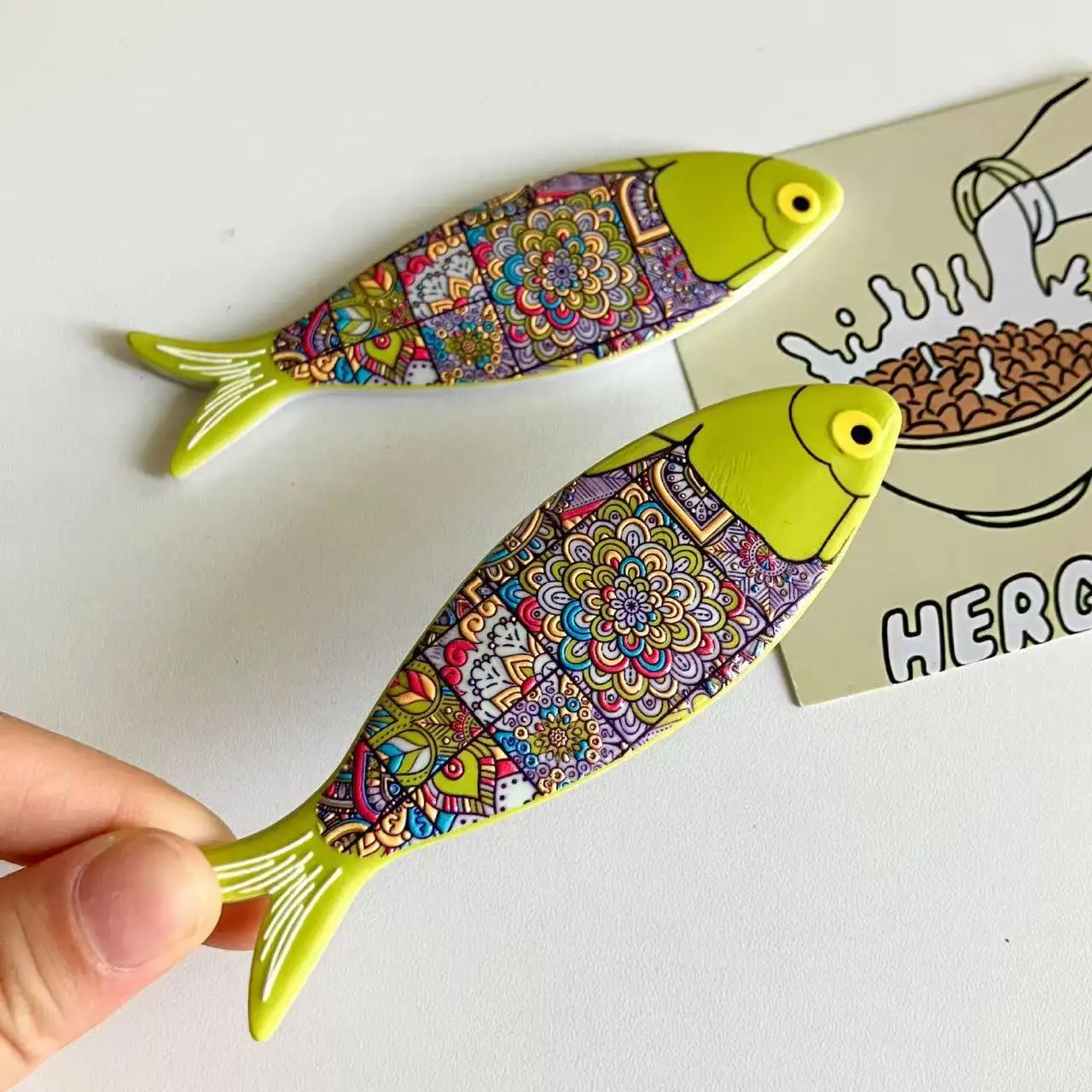 1PC Fridge Magnets Bohemia Style Fish Refrigerator Magnetic Sticker Gifts Photo Message Holder Kitchen Fridge Sticker Home Decor