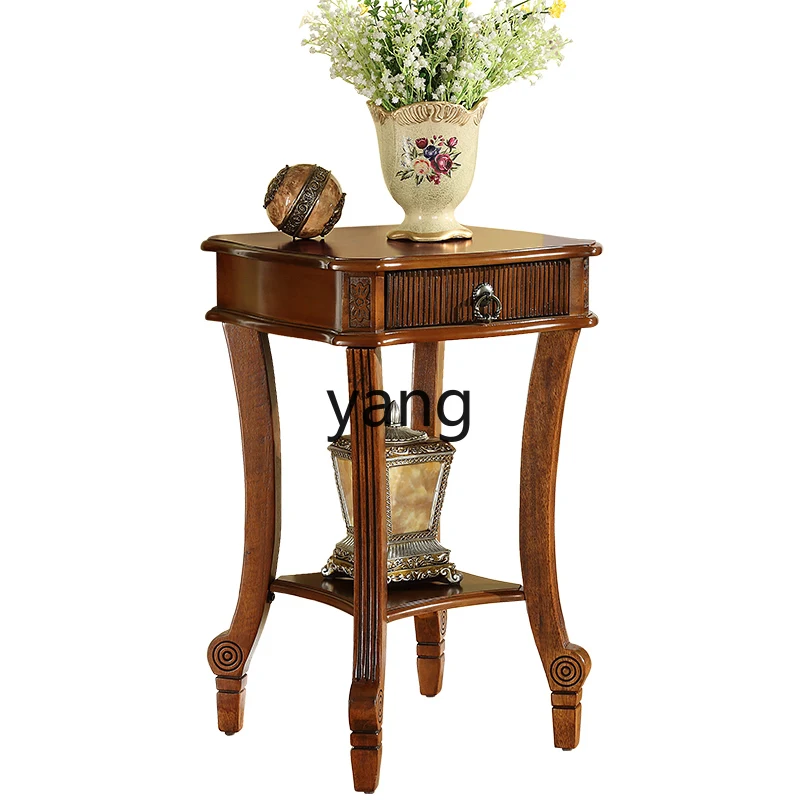 

Yjq Solid Wood Flower Stand Living Room Decoration Wooden Corner Table Telephone Chinese Indoor Jardiniere