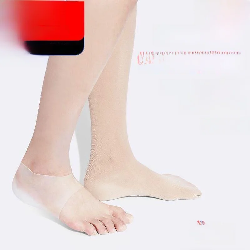 Invisible Silicone Bionic Heightening Shoe Inserts Men's Exam Tool Socks Heel Covers Breathable Half Pads Spring 2026 New Model