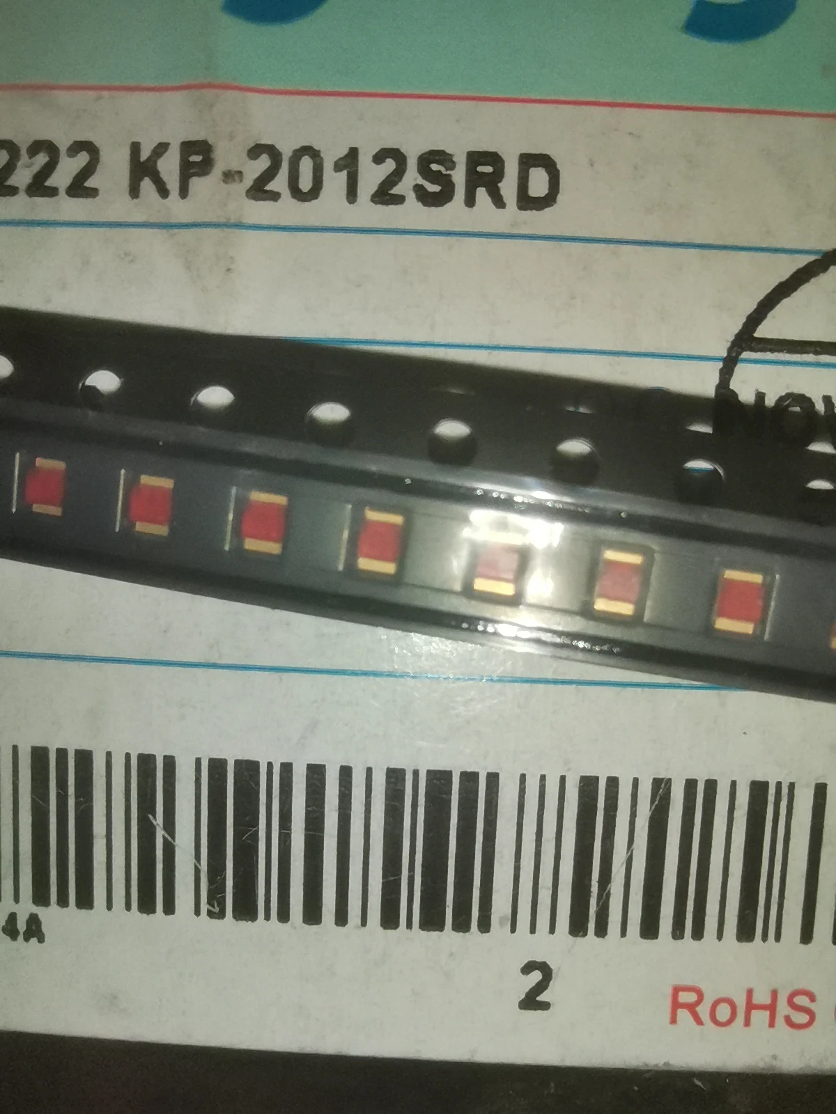 

50 шт./KP-2012SRD 0805 (2012) красный свет для волос, светодиодный индикатор для мелирования
