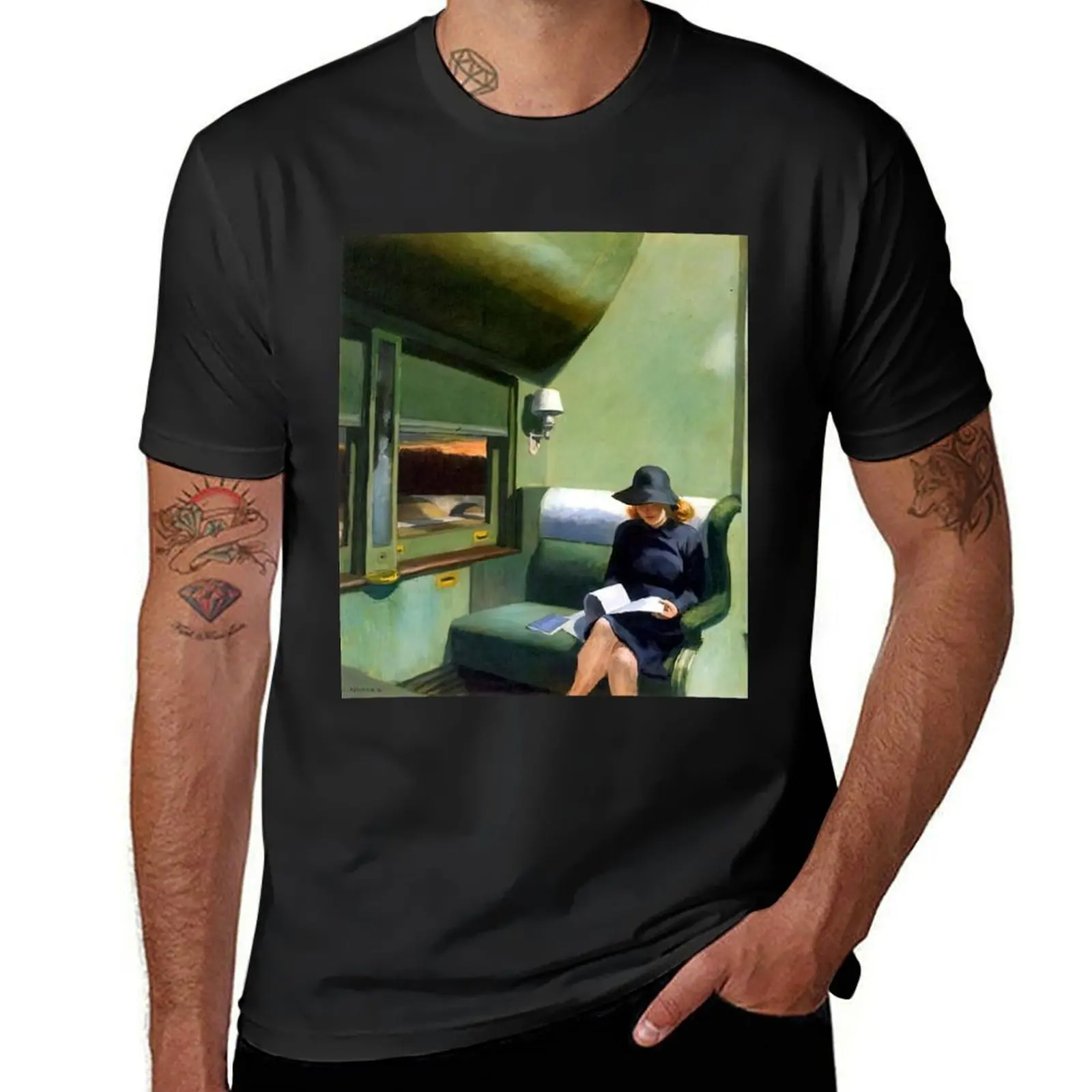 

edward hopper paintings T-Shirt tees gifts for boyfriend hippie clothes sweat shirts, men