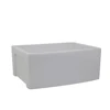 Évier de ferme rectangulaire moderne en céramique, couleur blanche, bol unique, éviers de cuisine sous plan 3
