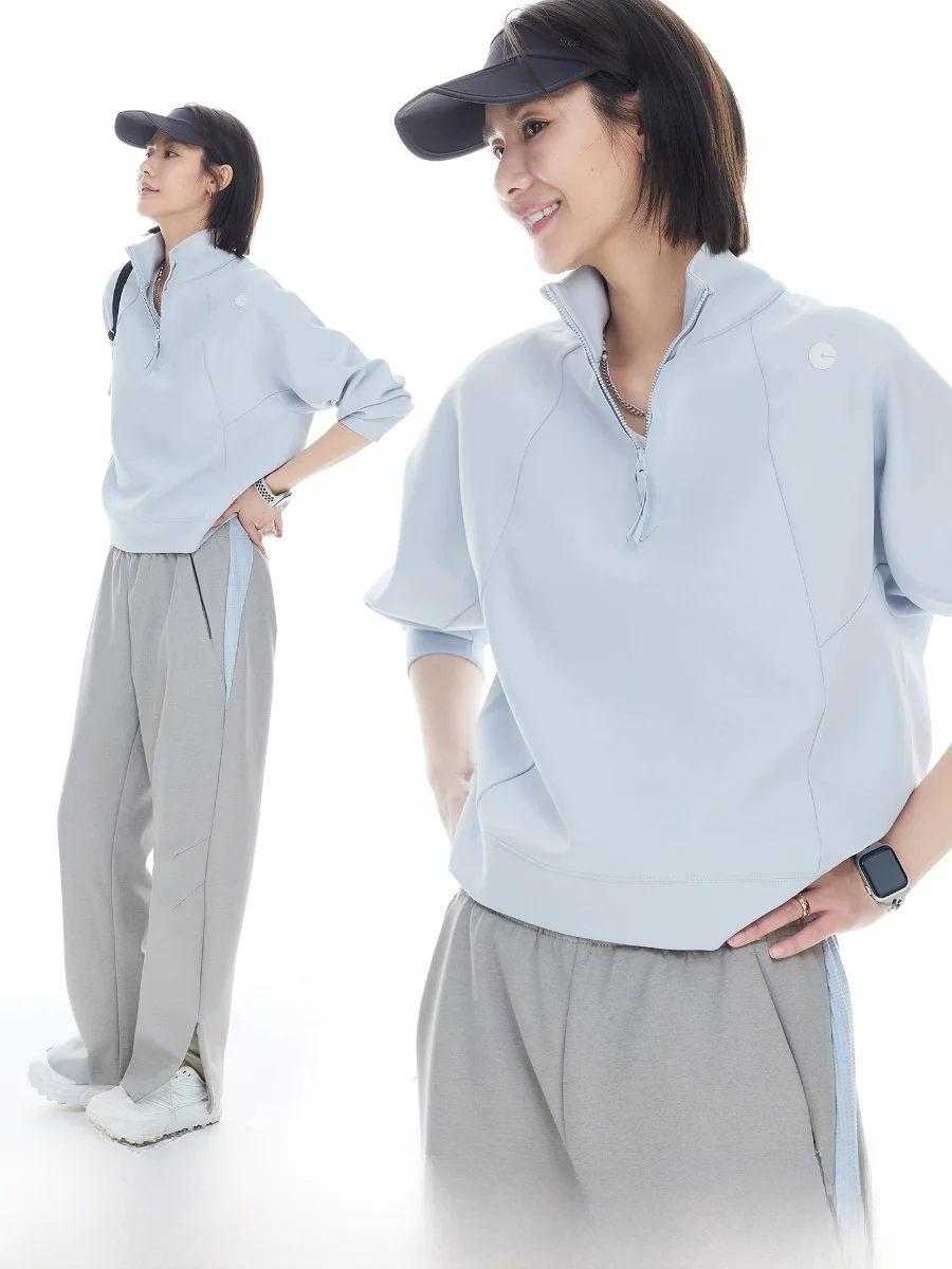 

Cloud Life QingLan Hoodie Women's Spor ort Zipper Hoodie Double-Sided Comfortable Cotton Polyester Blend Spring 2026