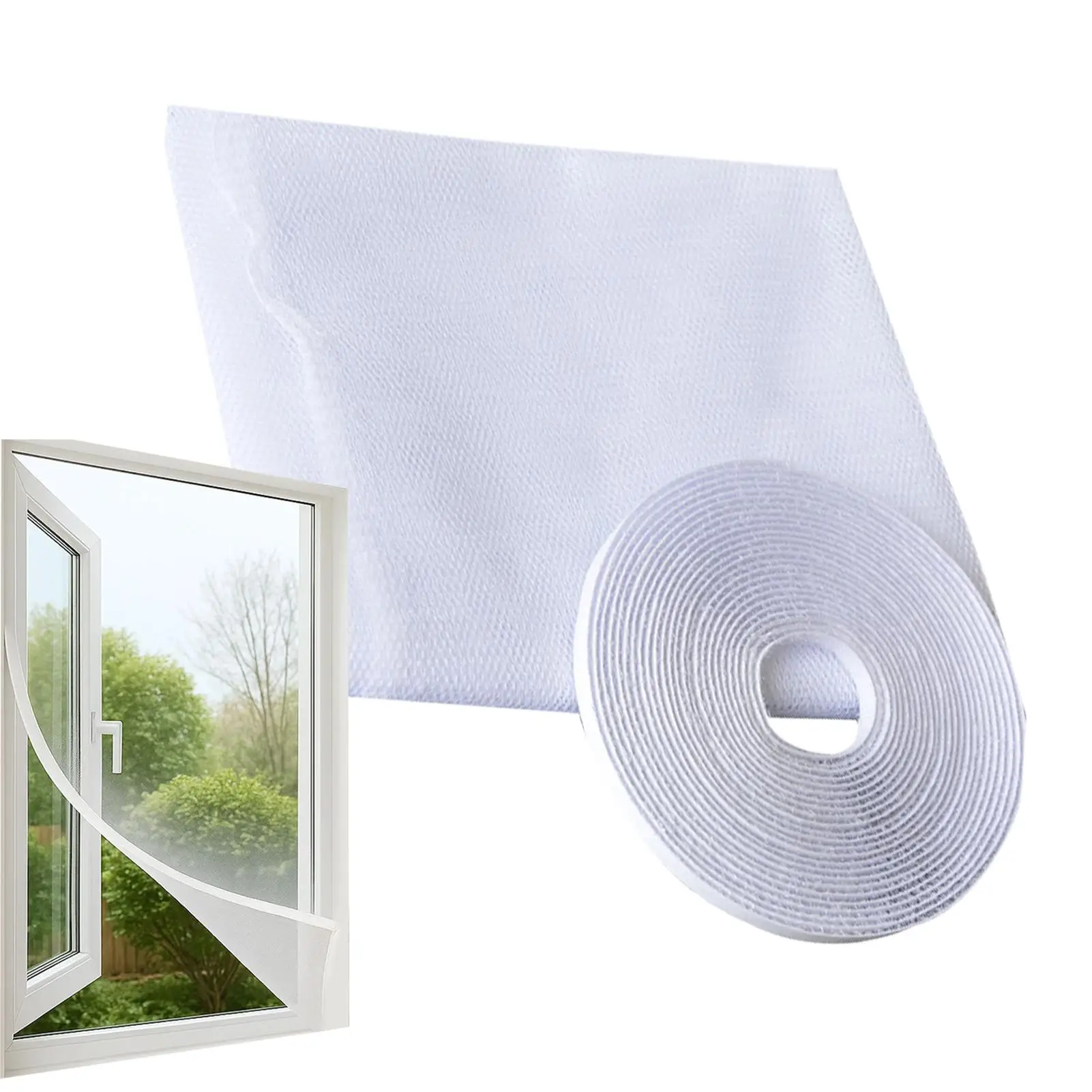 

Self Adhesive Fly Mosquito Window Net Adhesive Replacement Parts Door Window Anti Mosquito Net for Bedroom Living Room