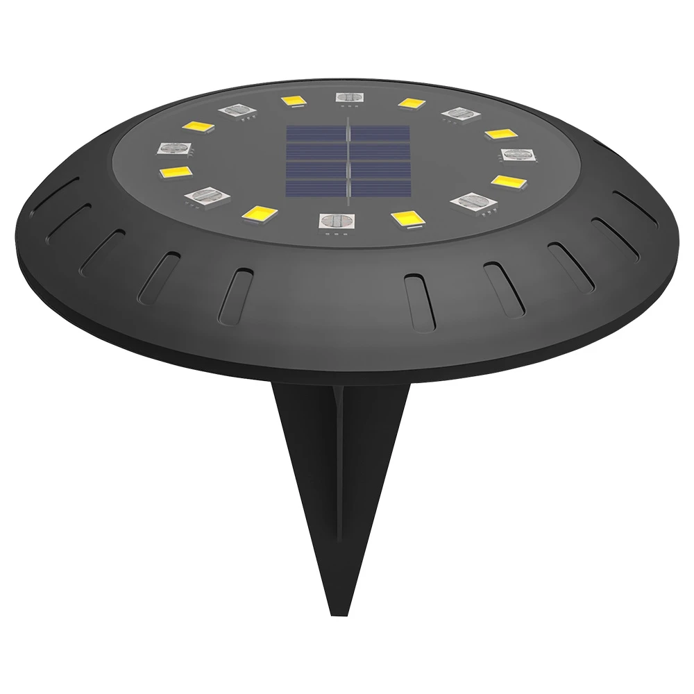 RGB الشمسية ساحة الحديقة أدى أضواء الشمسية مدفونة حديقة ضوء الشمس للماء في الهواء الطلق تحت الأرض بقعة مصباح أبيض دافئ