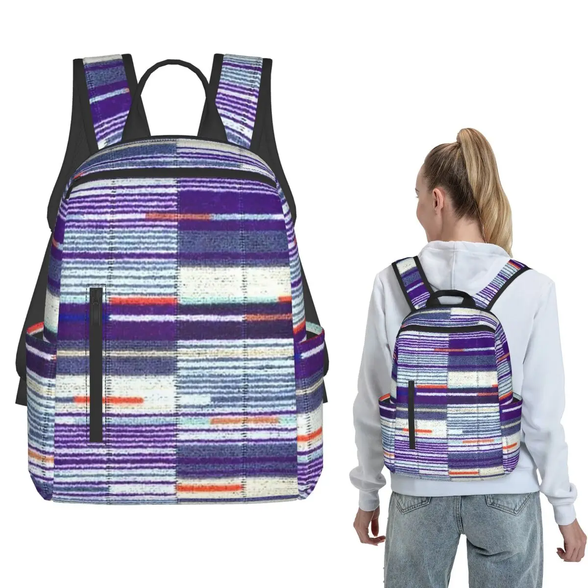 ELIZABETH LINE UNDERGROUND MOQUETTE SEAT COVER Backpack Large Capacity Boys Girls BookBag School Bag Shoulder Bags for Men Women