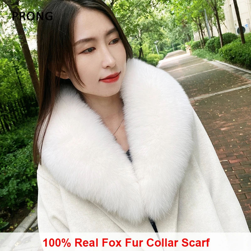 

Воротник из натурального лисьего меха для женщин и мужчин, зимние куртки с капюшоном, меховое украшение для шеи, теплый шарф из натурального меха, роскошные меховые шали, аксессуар для пальто