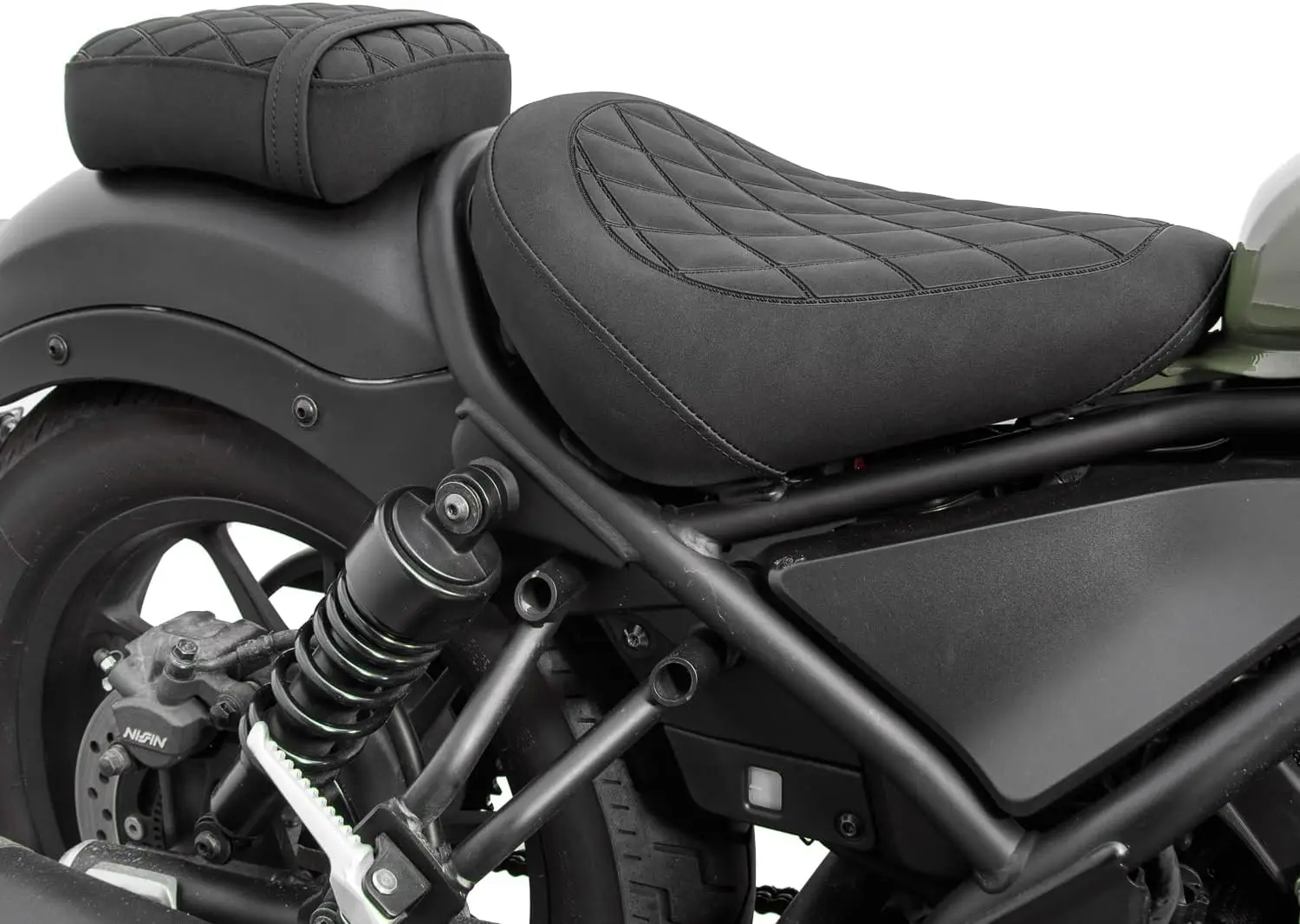 Motorcycle Front Rider and Rear Passenger Seat Cushion, Pressure-Relief Pillion Saddle Pad Fits CMX500 CMX300 2017-2026, Black