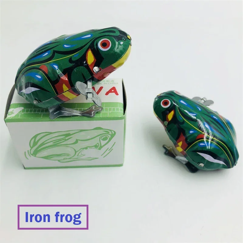 Funny Baby Toys Clockwork Toy Chain Iron Jumping Frog Cock Mouse Rabbit Puzzle Learning Education Children's Gift for kid Child