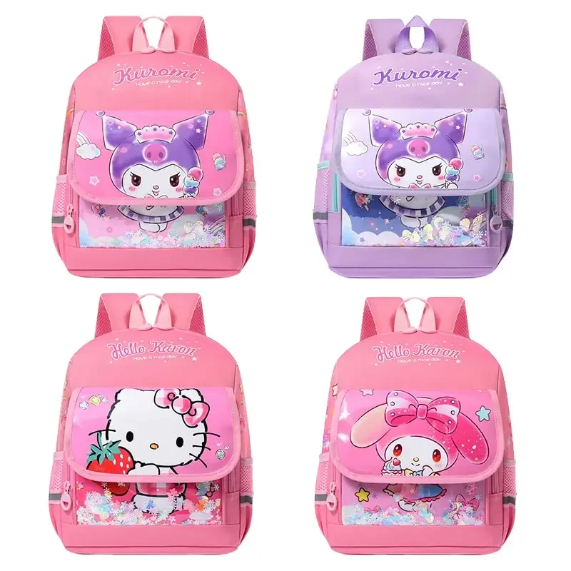 

Sanrioed Anime Kuromi My Melody Hello Kitty Cute Children Backpack Pupil Schoolchildren Schoolbags Cartoon Shoulder Bag Gift