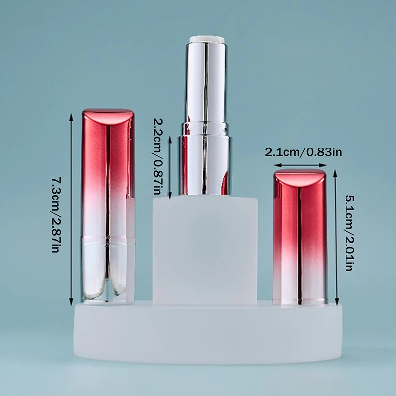1/5 Stück Kunststoff-Kosmetikverpackung 3,6g Leere Farbverlauf-Lippenstifthülse Lippenbalsam-Behälter Reise-Essentials