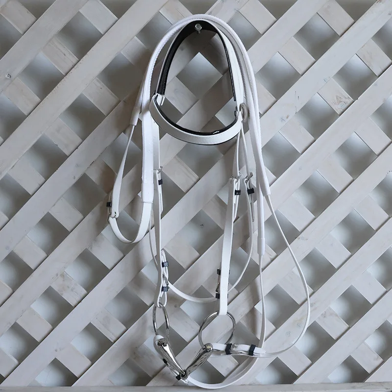الحصان Bridle قابل للتعديل PVC تصميم الحصان Bridle رين تسخير الرأس Snaffle مع مجموعة تك Bridle طوق الثدي مقامض #5