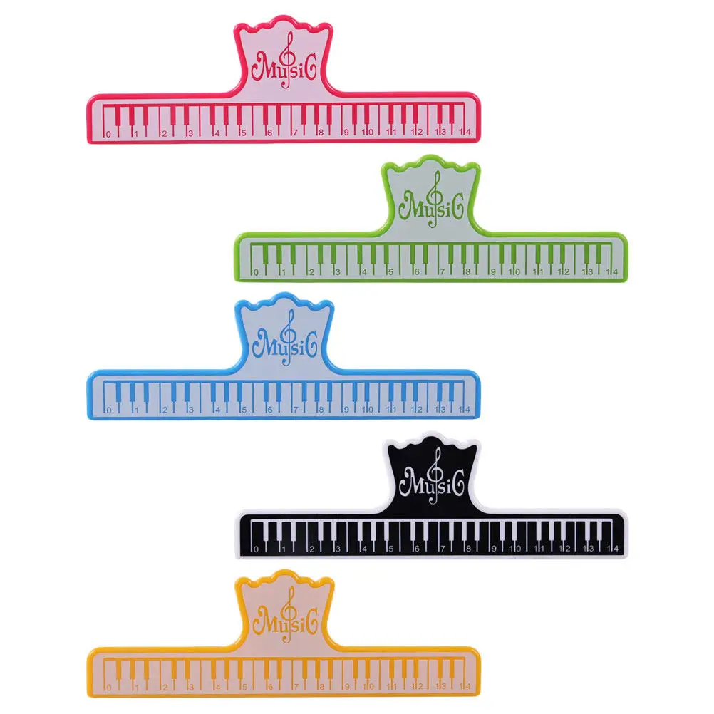 5Pcs Sheet Music Clips High-Grade ABS Waterproof Windproof Book Page Holders for Piano Scores Cooking Recipes Magazines