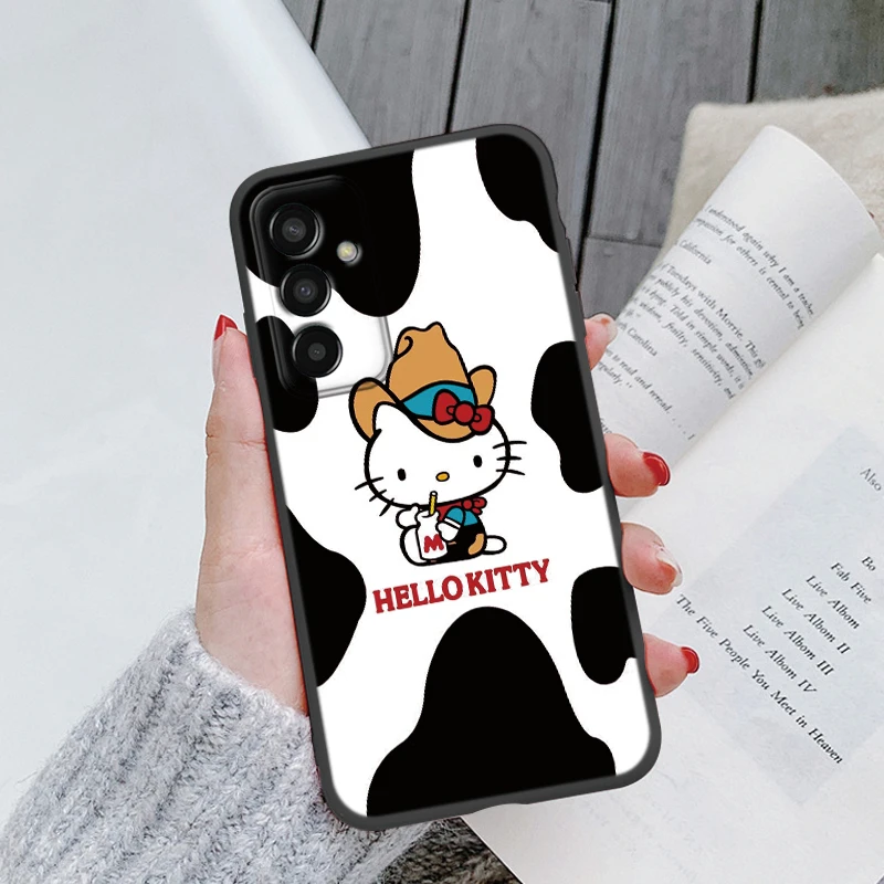 For Samsung Galaxy M13 4G Phone Case Soft Cartoon Lovely Cat Back Cover For Samsung M13 Hello Kitty Soft Caser Sanrio Shell Bag