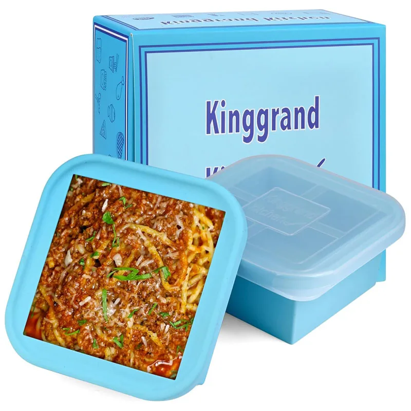 

1Hole Silicone Freezing Tray with Lid Silicone Freezing Mold Soup Freezing Container Ice Cubes Tray Food Freezing Molds