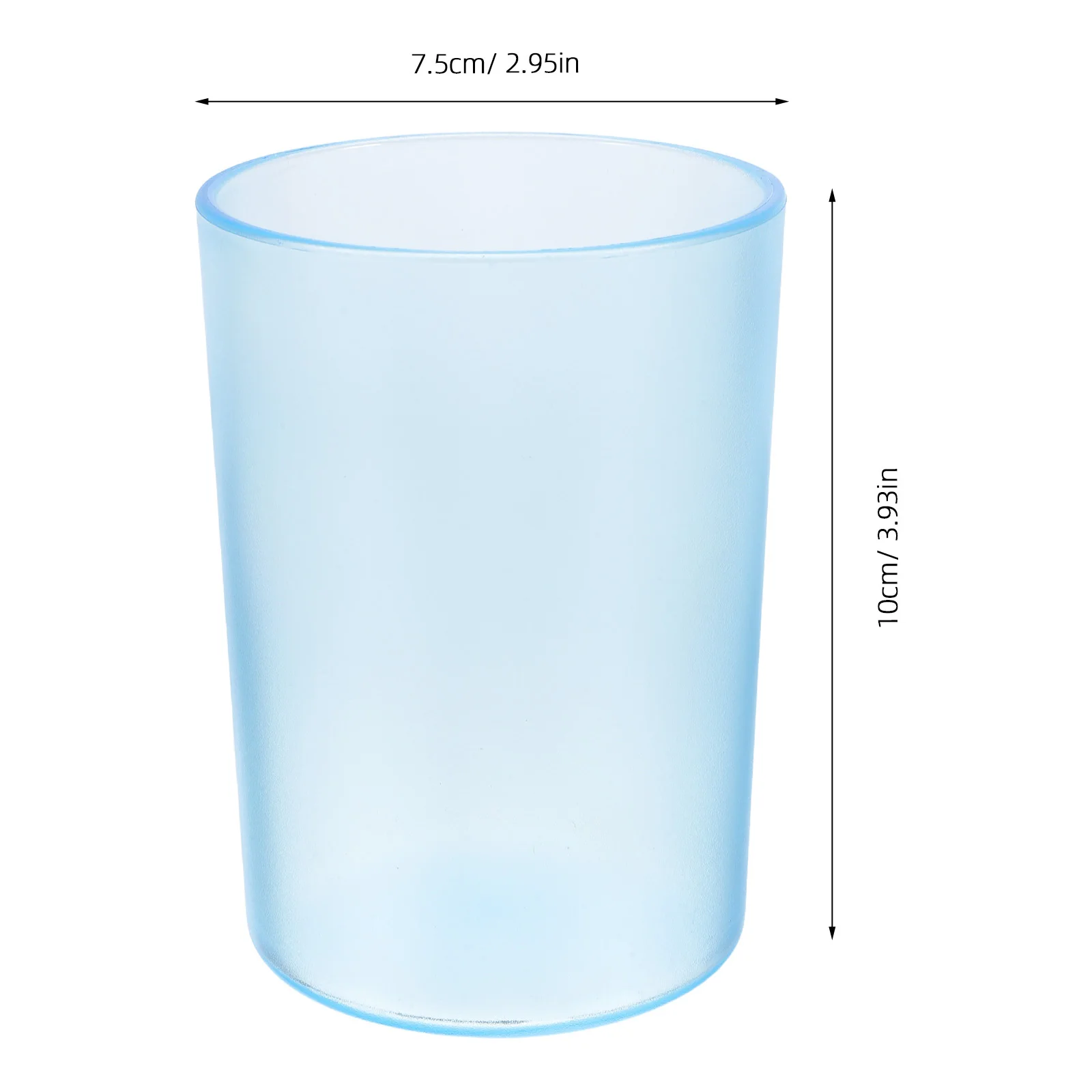 كوب غسيل شفاف أزرق، تصميم قوي غير مسامي لتنظيف الأسنان ومياه القهوة، استخدم حاوية مشروبات أنيقة ذات حافة ناعمة #5