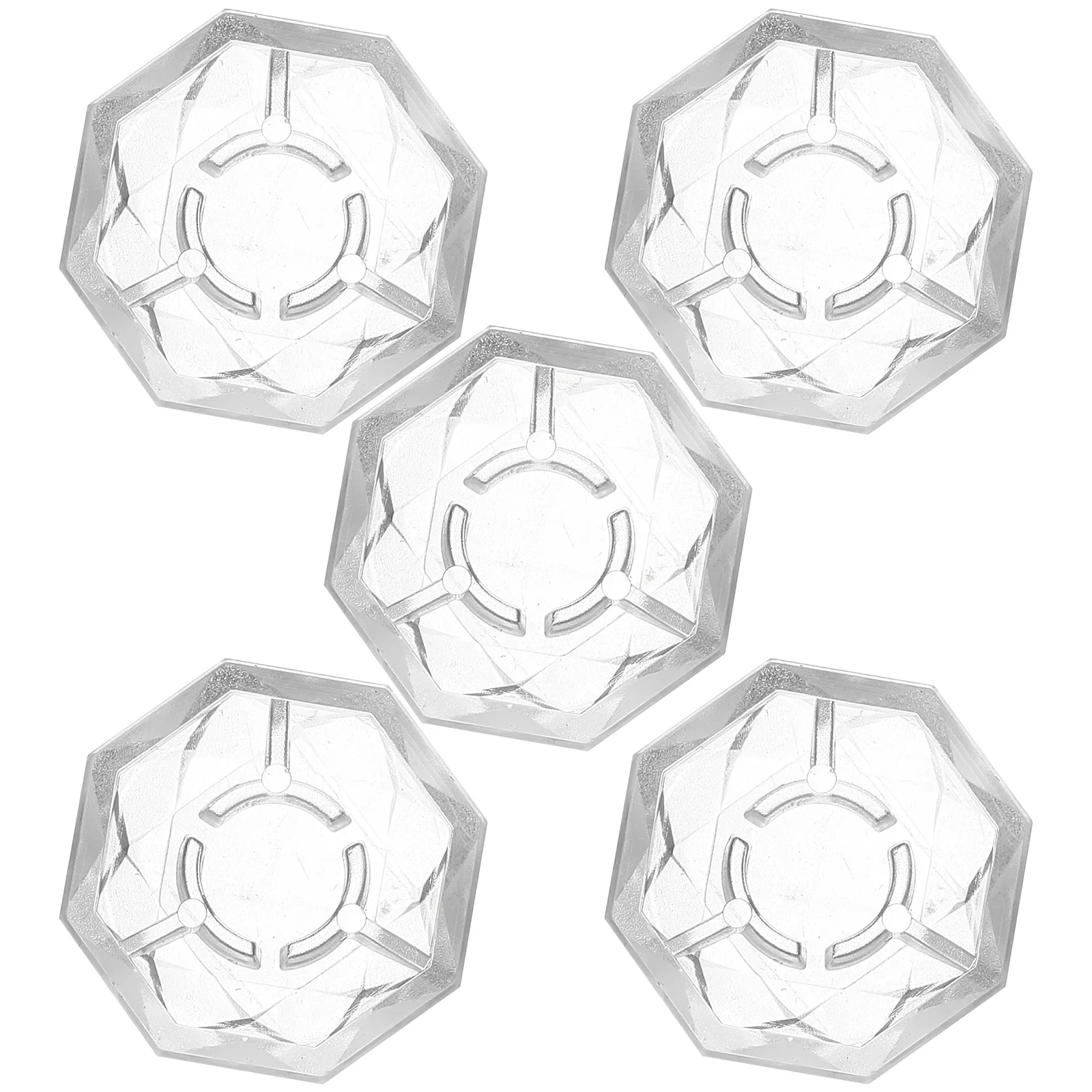 

5 Pcs Patch Effect Peg Cap Switch Guitar Accessories Tool Shoe Transparent Plastic
