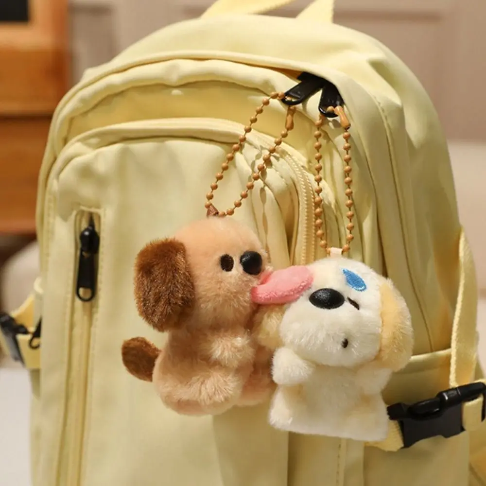 Dog Magnetic Connection Soft Puppy Pendants Cute Dog Shape Kissing Interaction Keychain Charms Backpack Accessories