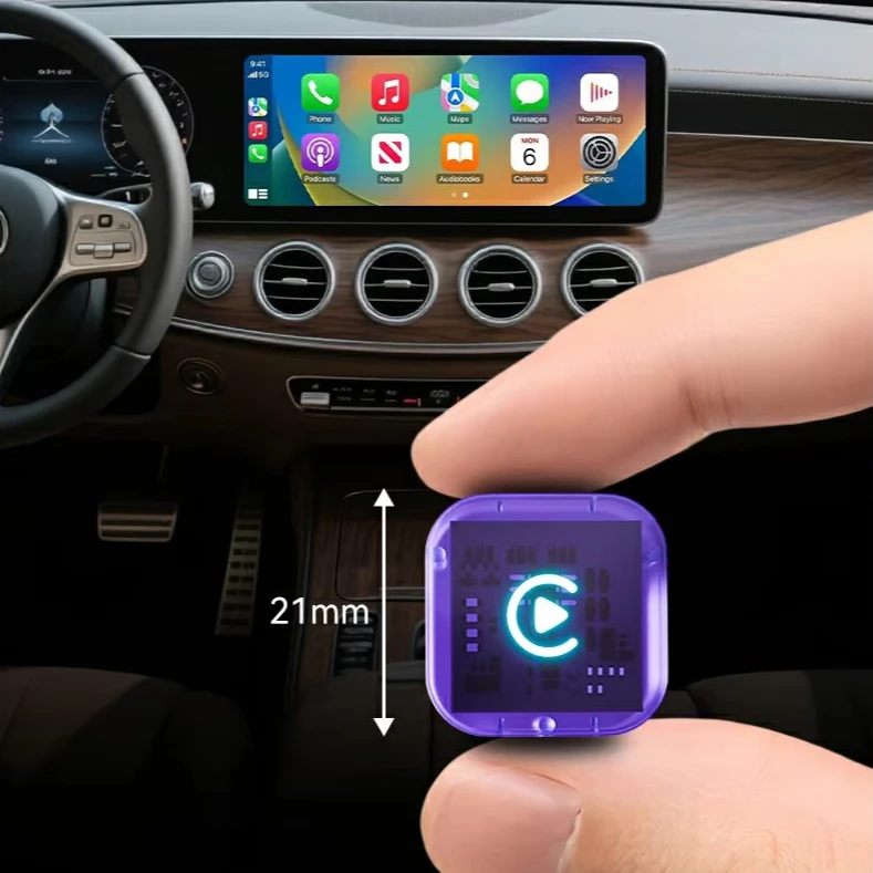 

Premium Factory Wireless CarPlay Android Auto Solution Customizable Retail Car Play Box for Apple and Android Portable Universal