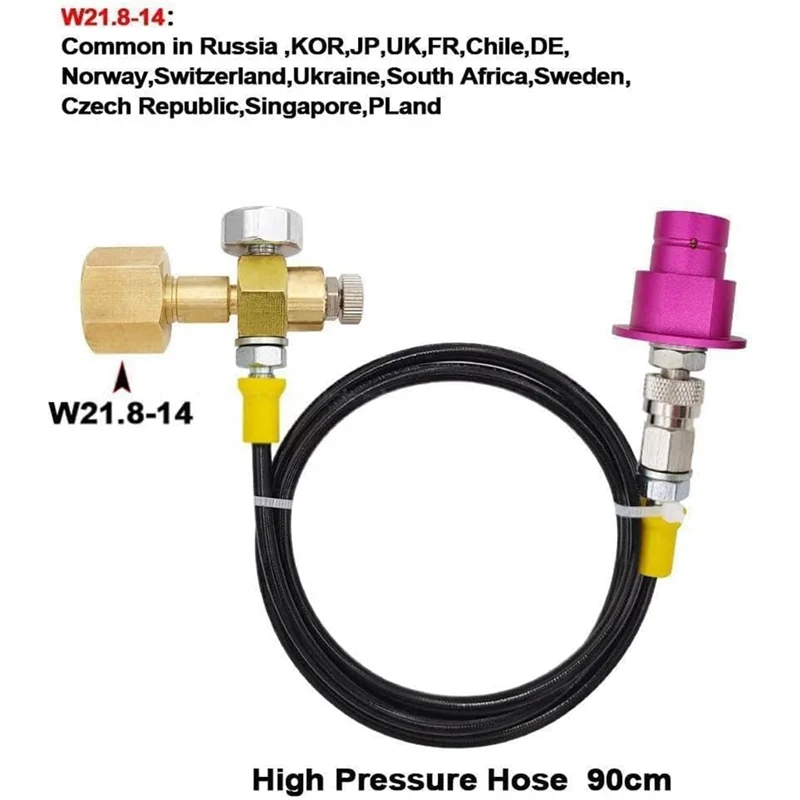 Dispensador de refrescos de ABLL-1 pieza, puerto de inflado, dispensador de burbujas, conexión rápida al adaptador de CO2 externo, conexión de desconexión rápida