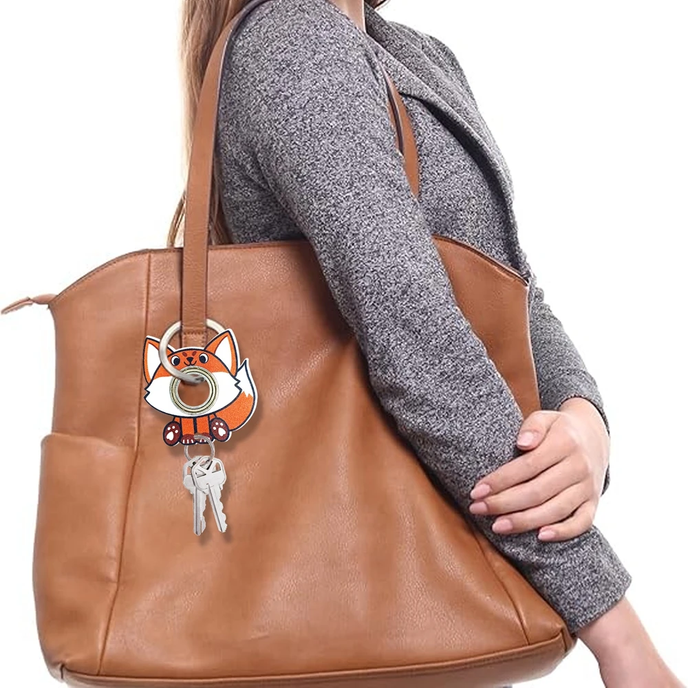 Porte-clés Spinner Panda renard en forme de tigre, 3 pièces, en acrylique, Fidget Finger Spinners, jouets du bout des doigts