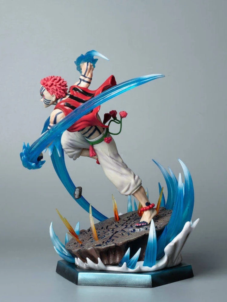 Heißer Demon Slayer Akaza Leuchtende Handgefertigte Modellstatue Szene Third Wind GK Jianke Sammlerstück Actionfigur Spielzeug