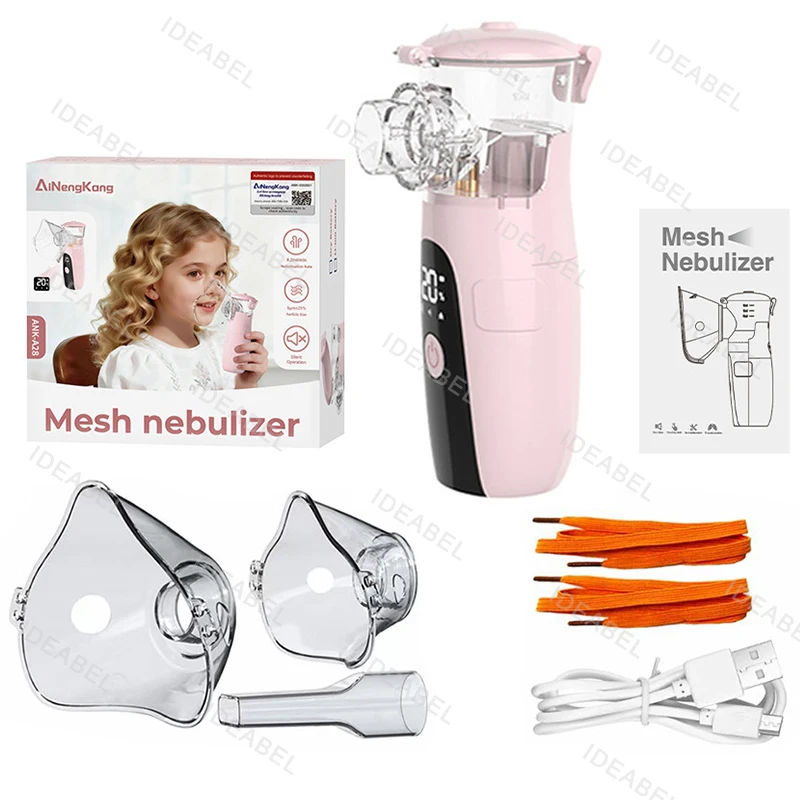 Nebulizador médico usb portátil, adulto, crianças, compressor de tosse, pulverizador portátil, compacto, ajustável, nebulizador doméstico