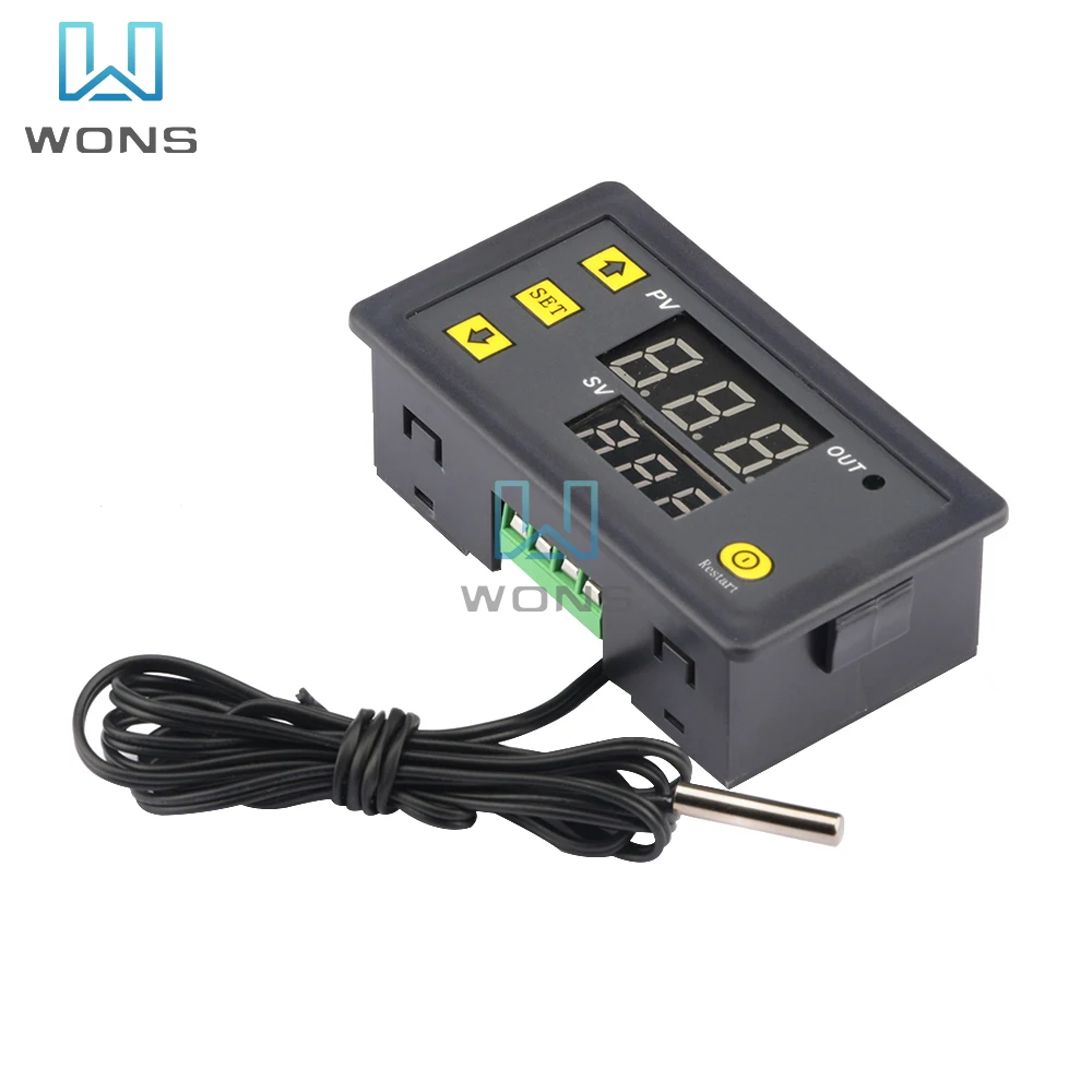 W3230 Mini Digital Temperature Controller 12V 24V 220V High Precision Thermostat Regulator Heating Cooling With Sensor