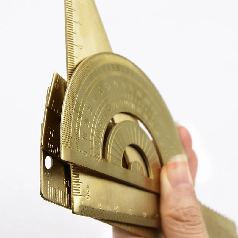 Creative Projects Golden Brass Ruler Artistic Measuring Set Meticulous Attention To Detail For Creative Projects