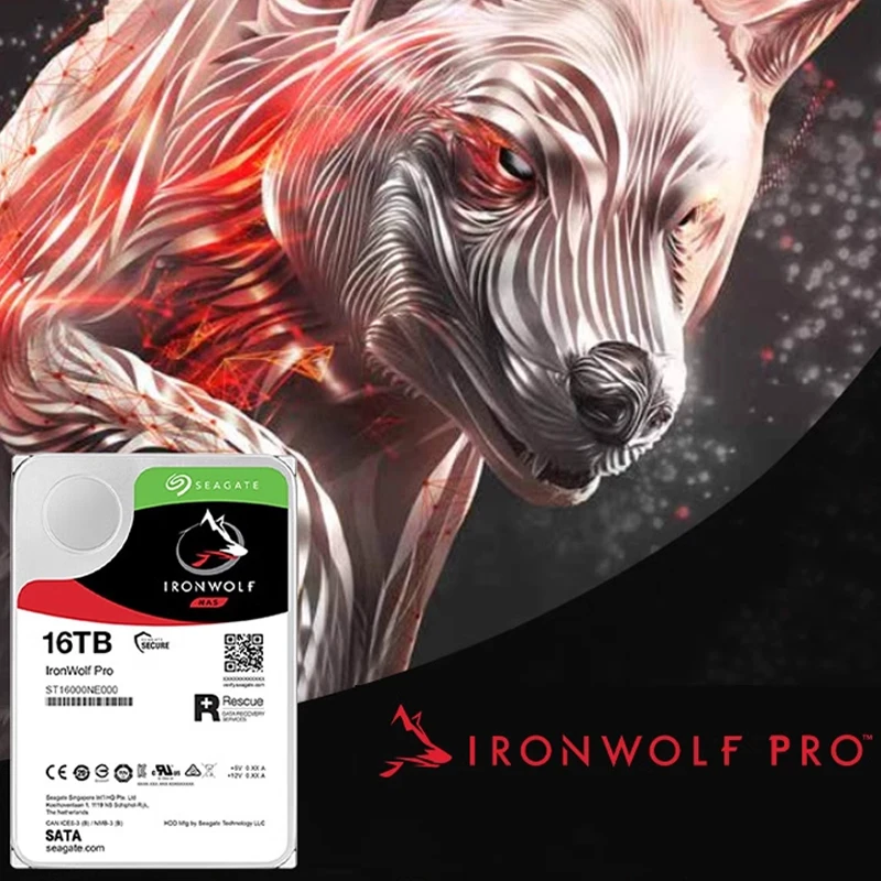 Seagate Ironwolf pro用の内部HDD,st16000ne000,16テラバイト,7200rpm,3.5インチ,新品