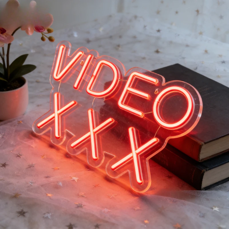 

Video XXX Neon Sign LED USB Dimmable Aesthetic Night Light for Bar Game Room Decor Acrylic Wall Art Desk Sign Party Decoration