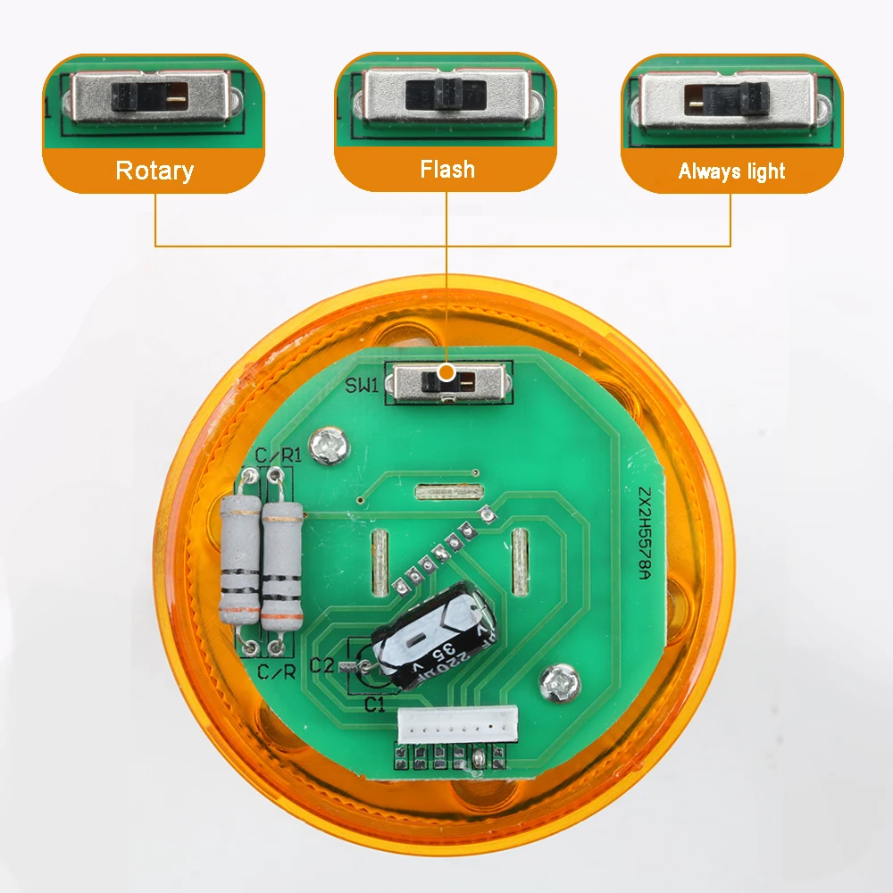 Imagem -03 - Multilayer Led Safety Stack Light com Som Buzzer Lâmpadas Industriais Flash Normal dc 12v 24v ac 110v 220v