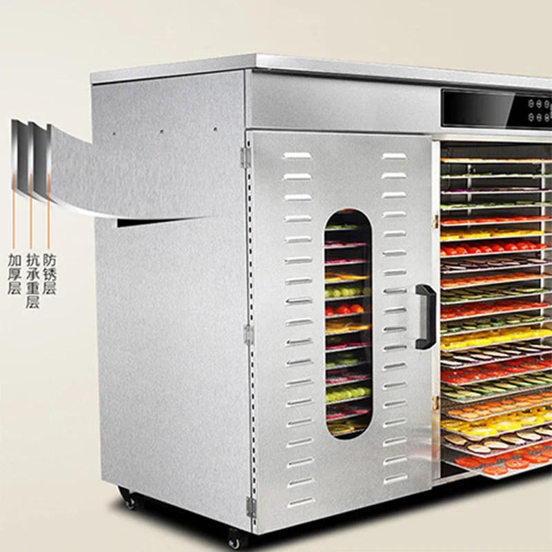 60 레이어 식품 탈수기 스낵 탈수 건조기 과일 야채 허브 고기 건조기 4500W