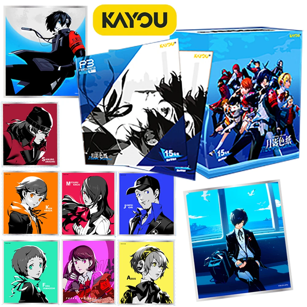 Véritable carte de Collection Kayou Persona3 Fans comme des personnages Mitsuru Kirijo Akihiko Sanada carte créative cadeaux de vacances exquis