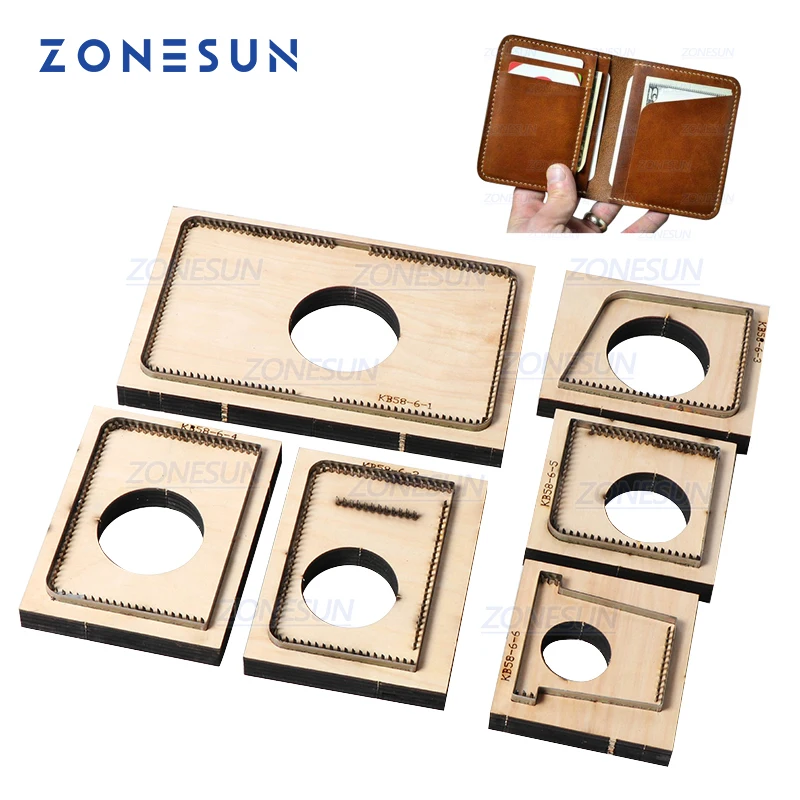 

ZONESUN C5 Bank Credit Card Holder Custom Leather Cutting Die Handicraft Punching Tool DIY Paper Clicker Die Wooden Template