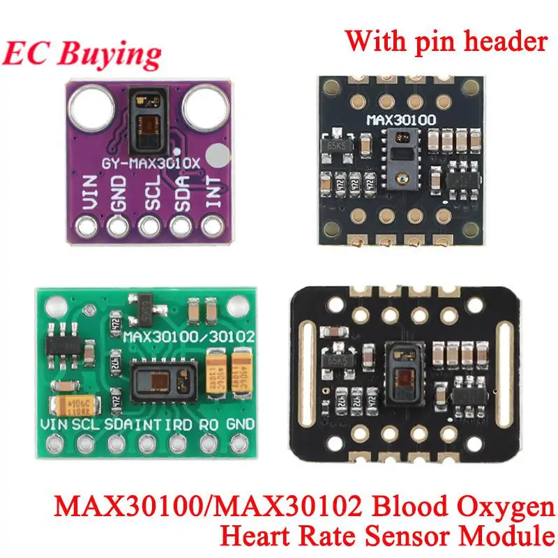 1 szt.-20 szt. MAX30102 MAX30100 Moduł czujnika tętna Detekcja pulsacji Tętno Koncentracja tlenu we krwi Dla Arduino STM32 I2C — zdjęcie 2