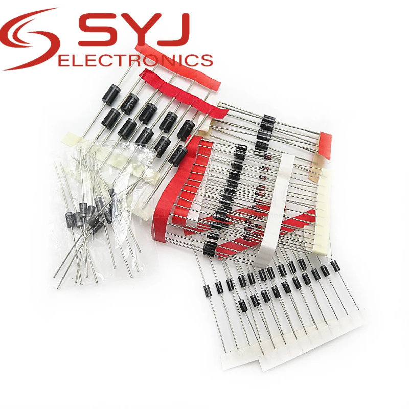 1N4148 1N4007 1N5819 1N5399 1N5408 1N5822 FR107 FR207,8values=100pcs,Electronic Components Package,Diode Assorted Kit In Stock