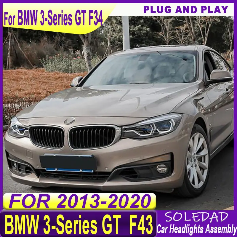 Car headlights For BMW 3 Series GT F34 2013 2014 2015 2016 2017 2018 2019 2020 Headlight DRL LED Projector Headlamps Turn Signal