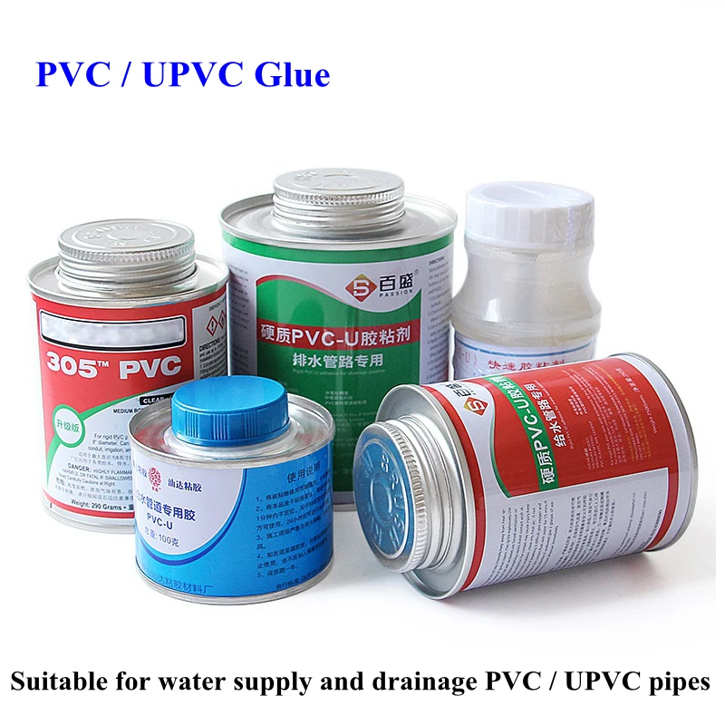 100~500g UPVC / PVC Glue For Water Supply PVC Drainage Pipe UPVC Connector Gluewater Industry Garden Irrigation Tube Adhesive