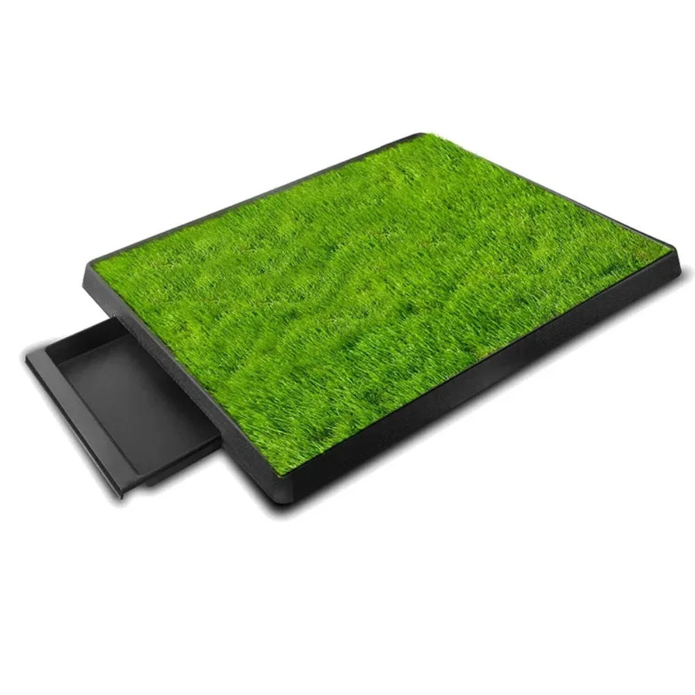 

Dog Toilet Breathable Plastic Fake Grass Mat Anti Overflow Pull-out Design for Pet Supplies Pet Lawn Supply Dog Toilet Separate