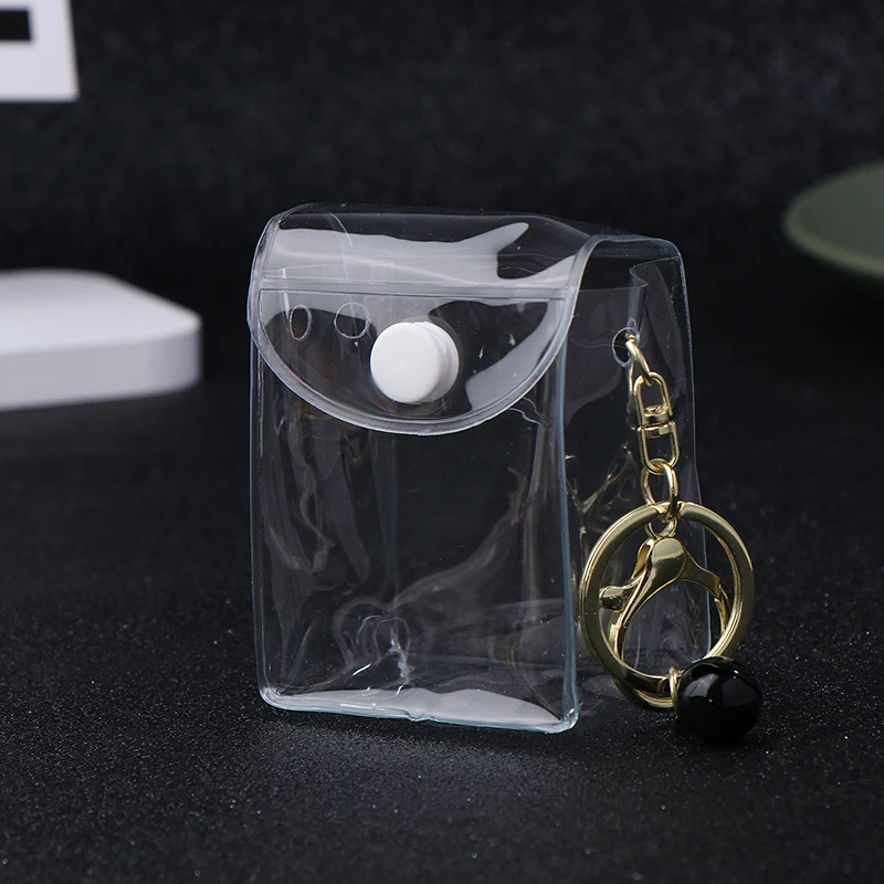 Transparent Outdoor PVC Mini Anime Doll Display Bag Coin Purse Pendant Square Pouch Organizer Wallet Key Lipstick Earphone Bag