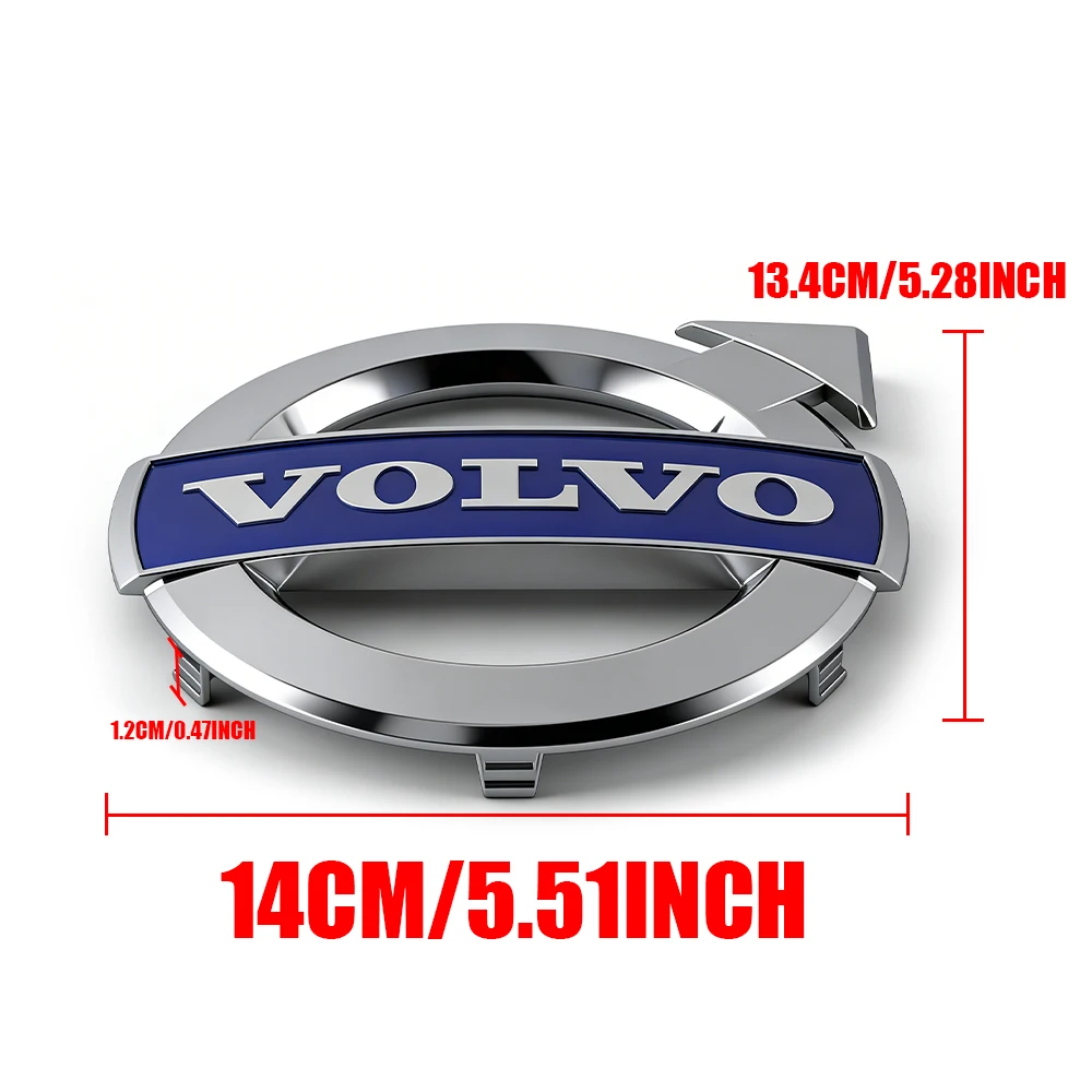 Emblema Frontal con Logotipo de Volvo, Adhesivo para la Cubierta Central, para Volvo RDESIGN XC90 C30 T6 S60 C70 XC70 V70 S80 D8 V50 T8 S80L D9 C40 D5 C60