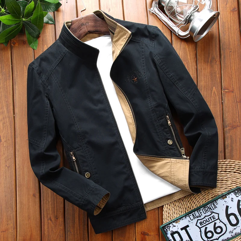 

Windbreaker Men's Coats Free Shipping New in Parkas Vintage Jacket Militari Motorcycle Man Cardigan Sport Mountaineering