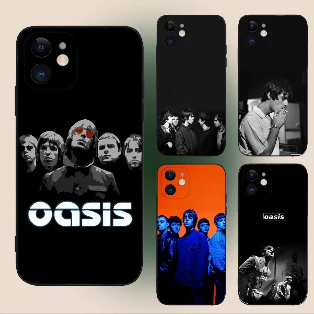 Band O-Oasis-  Phone Case For iPhone 15,14,13,12,11,Plus,Pro Max,XS,X,XR,SE,Mini,8,7 Soft Silicone Black Cover