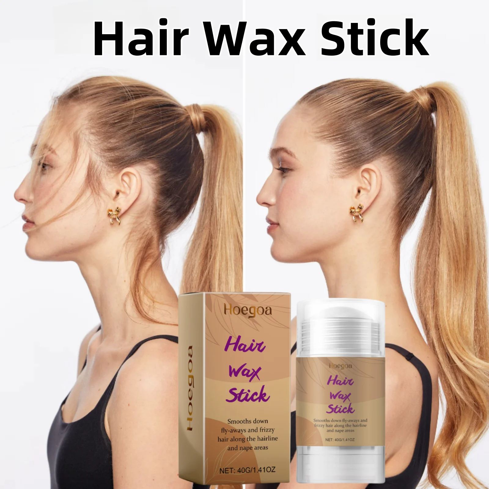 Hair Wax Stick For Fly Aways And Frizz Hair,Non-Greasy Hair Style Wax Stick,Portable Hair Styling Pomade Stick