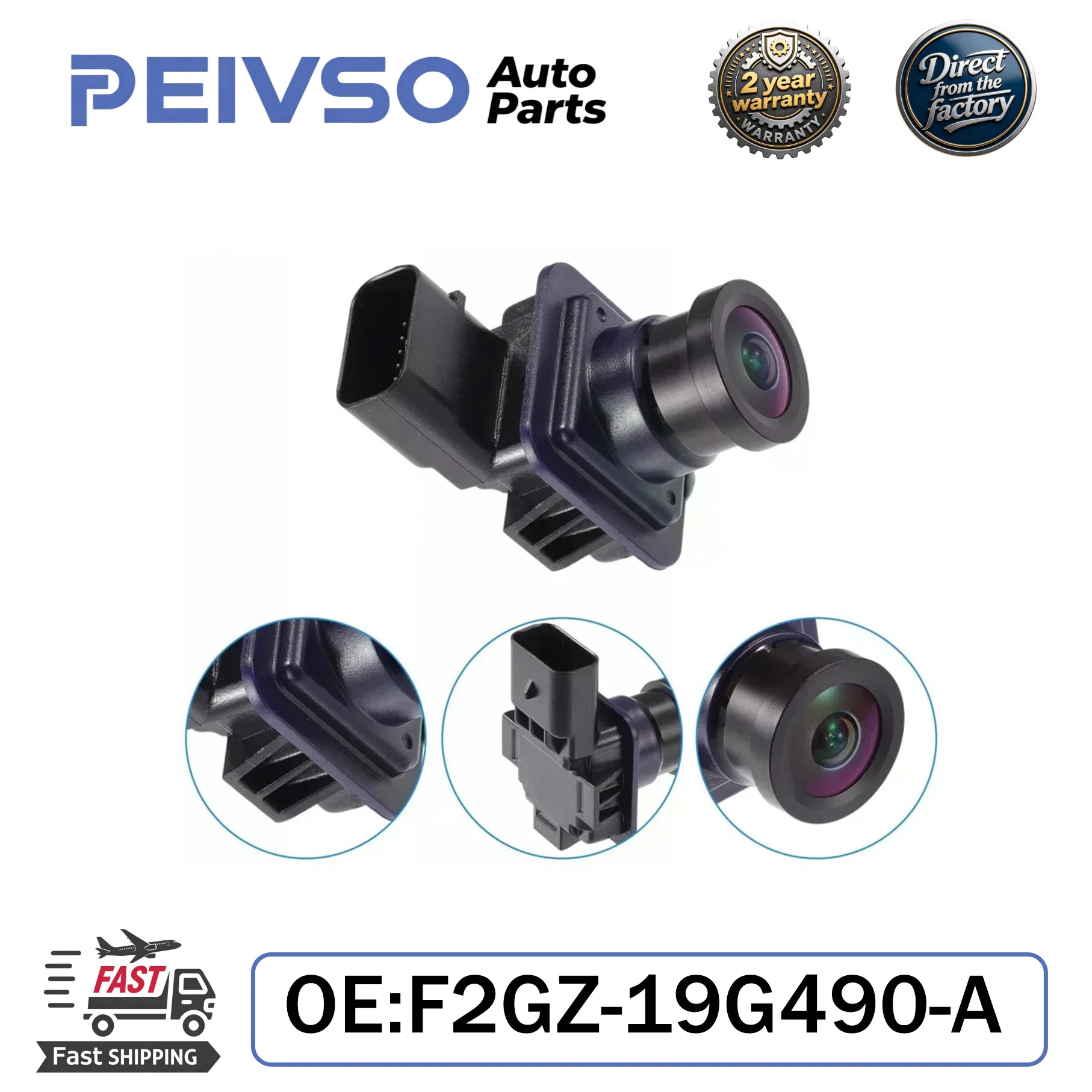 PEIVSO NEW High Quality F2GZ-19G490-A Rear View Backup Camera Parking for Ford Edge 2015-2018