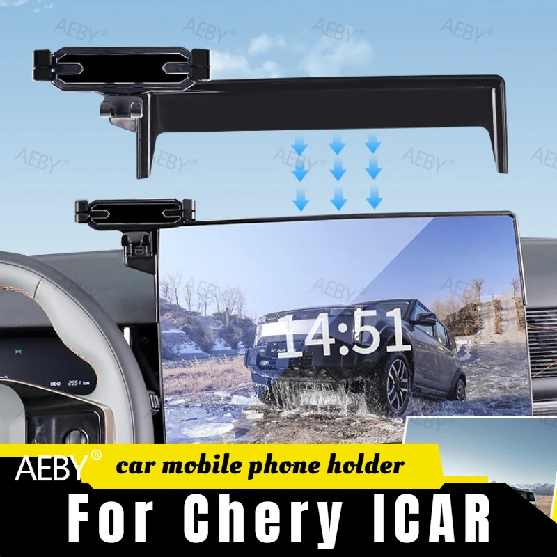 AEBY Para Chery ICAR: Suporte de Celular para Console Central, Caixa de Armazenamento, Bandeja Multifuncional, Suporte Veicular para GPS, Acessórios I